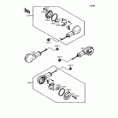 Схема узла: Поворотники для Kawasaki EL250 Eliminator 250SE