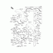 Схема вузла: Fenders(1/2)(e3-e5) для Kawasaki VN800 Vulcan 800 Drifter