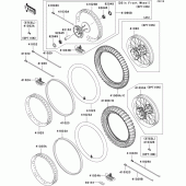Схема узла: Шины(1/2) для Kawasaki KX250/ KX252 KX250F