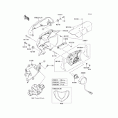 Схема узла: Фара (s) для Kawasaki KL110 KSR
