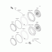 Схема узла: Шины для Kawasaki KX100