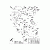Схема вузла: Радіатор (1/2) для Kawasaki KL650 KLR650