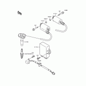 Схема вузла: Котушка запалювання для Kawasaki EL250 Eliminator 250SE