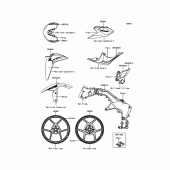 Схема вузла: Decals(Green) для Kawasaki ZR1000 Z1000 ABS