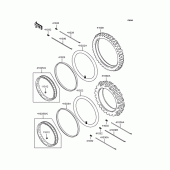 Схема вузла: Колеса (Шини) для Kawasaki KL250 KL250 Super Sherpa