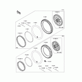 Схема узла: Колеса (Шины) для Kawasaki KLX140 KLX140