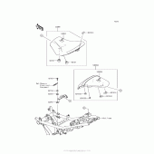 Схема узла: Сиденье для Kawasaki ER650 Z650