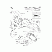 Схема вузла: Крило для Kawasaki VN900 Vulcan 900 Custom