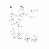Схема вузла: Кермо & Пульт управління рульовим для Kawasaki VN1600 Vulcan 1600 Nomad