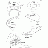 Схема вузла: Decals(red)(zx750-p4) для Kawasaki ZX750 Ninja ZX-7R