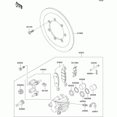 Схема узла: Передний тормоз для Kawasaki VN1500 VN1500 Drifter