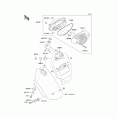 Схема вузла: Задній ліхтар (Стоп-сигнал) для Kawasaki EJ650 W650