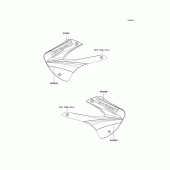 Схема вузла: Наклейки (D4) для Kawasaki KX100
