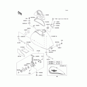 Схема вузла: Fuel tank(1/2) для Kawasaki VN800 Vulcan 800 Classic