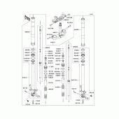 Схема вузла: Вилка передньої осі для Kawasaki ZX636 Ninja ZX-6R