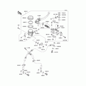 Схема вузла: Передній гальмівний циліндр для Kawasaki ZX600 Ninja ZX-6R