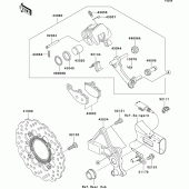Схема узла: Задний тормоз для Kawasaki EX650 Ninja 650 ABS