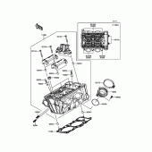 Схема вузла: Головка циліндра для Kawasaki EX650 Ninja 650 ABS