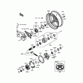 Схема узла: Ступица заднего колеса для Kawasaki ZX1000 Ninja H2R