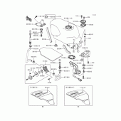 Схема узла: Топливный бак(1/3)(zx600-e1) для Kawasaki ZX600 Ninja ZX-6