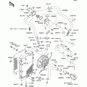 Схема вузла: Радіатор (1/2) для Kawasaki VN1500 VN1500 Classic FI