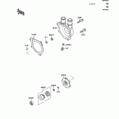 Схема вузла: Водяний насос Kawasaki KL650 KLR650