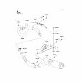 Схема вузла: Вихлопна система для Kawasaki KL250 KL250 Super Sherpa