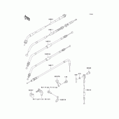 Схема узла: Тросики для Kawasaki KL650 KLR650