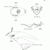 Схема вузла: Decals(blue)(mdblack)(r9f) для Kawasaki ZX600 Ninja ZX-6R