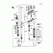 Схема вузла: Передня вилка(1/2) для Kawasaki KMX125