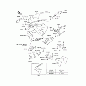 Схема узла: Облицовочные элементы для Kawasaki ZX636 Ninja ZX-6R