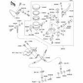 Схема узла: Передний тормозной цилиндр для Kawasaki ZX636 Ninja ZX-6R