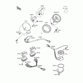 Схема вузла: Meter(s) для Kawasaki VN1500 Vulcan 88