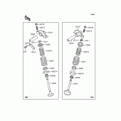 Схема узла: Рокер & Клапан для Kawasaki BJ250 Estrella