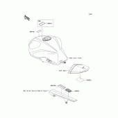 Схема узла: Информационные наклейки для Kawasaki ZR750 Z750