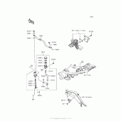 Схема вузла: Задній гальмівний циліндр для Kawasaki EX650 Ninja 650