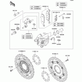 Схема вузла: Переднє гальмо для Kawasaki EX650 Ninja 650 ABS