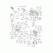 Схема вузла: Engine cover(s)(1/2) для Kawasaki VN900 Vulcan 900 Custom