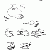 Схема вузла: Наклейки для Kawasaki ZG1000 1000GTR