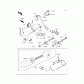 Схема вузла: Вихлопна система для Kawasaki KX250/ KX252 KX250