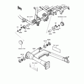 Схема вузла: Swing arm для Kawasaki VN750 Vulcan 750