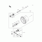 Схема вузла: Front wheel для Kawasaki EN500 Vulcan 500 LTD