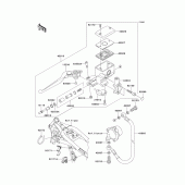 Схема вузла: Clutch master cylinder для Kawasaki VN1600 Vulcan 1600 Mean Streak