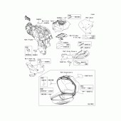 Схема узла: Информационные наклейки для Kawasaki ZG1400 Concours 14