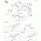 Схема вузла: Side covers/chain cover(zx600-f3) для Kawasaki ZX600 Ninja ZX-6R