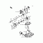 Схема узла: Масляный насос для Kawasaki ZX1000 Ninja ZX-10R ABS