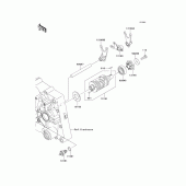 Схема вузла: Gear change drum/shift fork(s) для Kawasaki KLX125 KLX125