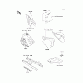 Схема вузла: Інформаційні наклейки для Kawasaki KX100