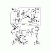 Схема узла: Передний тормозной цилиндр для Kawasaki ZX1000 Z1000SX