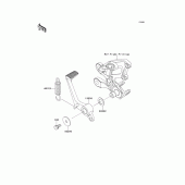 Схема вузла: Brake pedal/torque link для Kawasaki ZX1400 Ninja ZX-14R